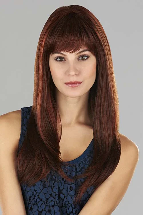 Long - length wig with a natural - looking root for a more realistic lookCeline <br>Synthetic Mono Crown Wig