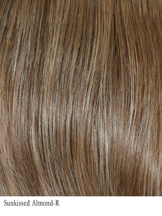 Sunkissed Almond-R | 4/27/613+8 | A combination of Medium and Light Brown. Highlighted with Light Gold Blonde and a hint of Cooler Blonde. Rooted with Medium and Light Brown.