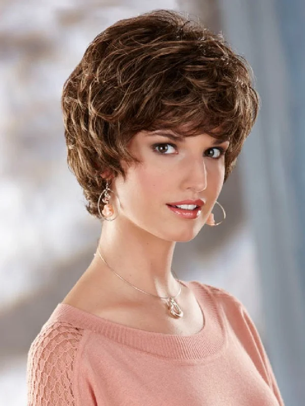 Platinum - blonde short wig for a trendy and eye - catching styleKara by Henry Margu | CLEARANCE