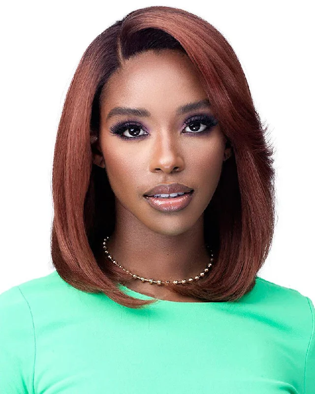 Long - length wig with a side - swept bang for a sophisticated lookKiera Wig MLF258 by Bobbi Boss | Glueless | Lace Front | Mono Top | Heat Friendly