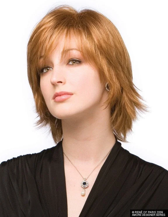 Petite short wig designed for a more delicate frameLaurie by Amore Wigs | Monofilament Bob Wig | CLOSEOUT