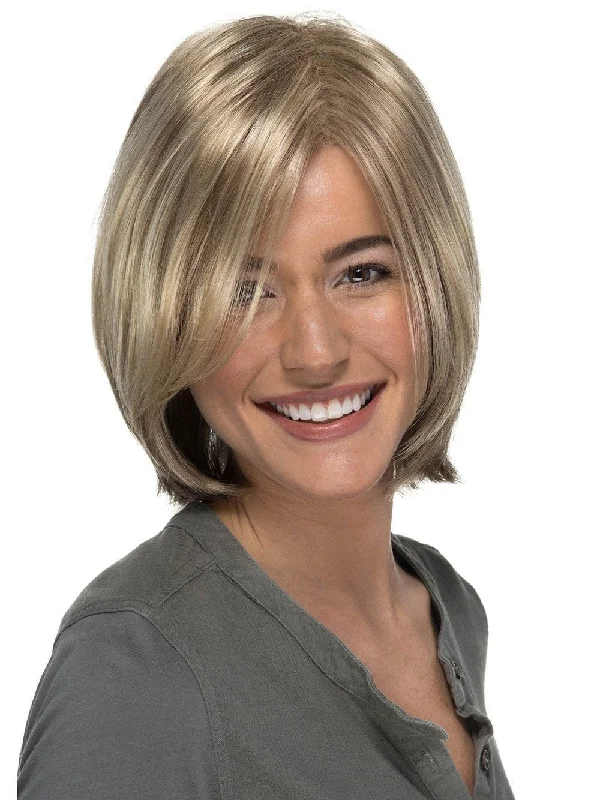 Short wig with auburn highlights for a warm and rich colorLIV by Estetica | Synthetic Bob Wig | CLOSEOUT