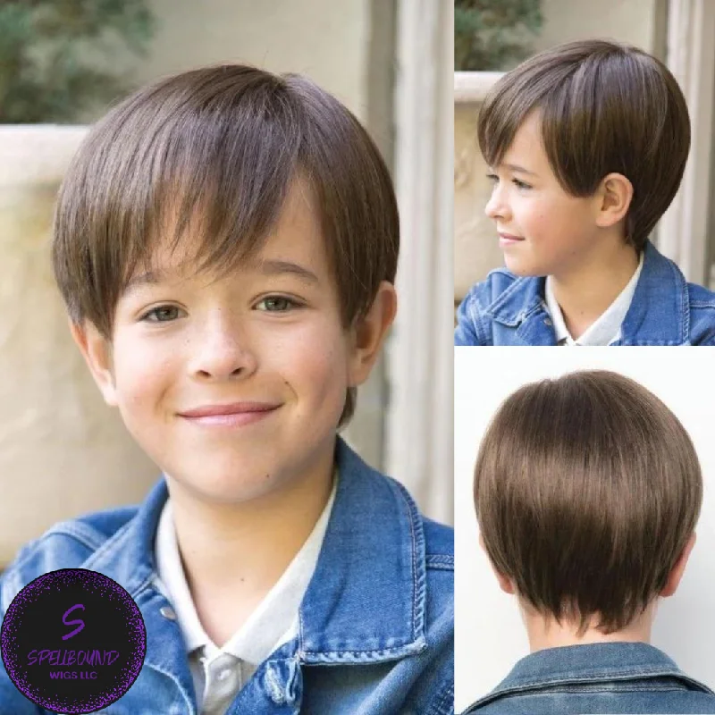 Medium - length wig with a 180 - density for a full and thick appearanceLogan - Children's Wig Collection by Amore