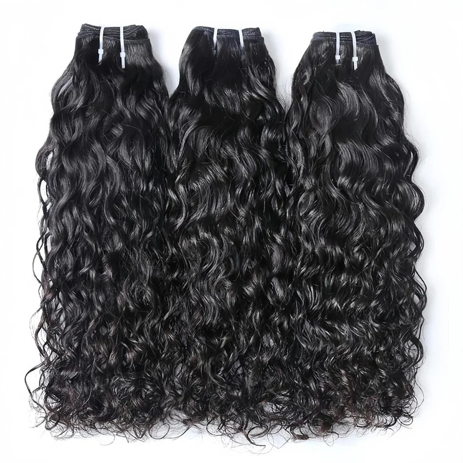 Long - length wig with a natural - looking root for a more realistic lookLong Remy Raw Hair Curly Bundles