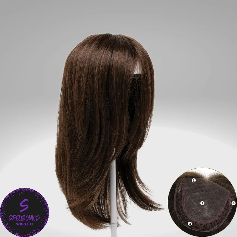 Medium - length wig with a side - swept bang for a sophisticated lookLong Topper - Synthetic Topper Collection by Envy