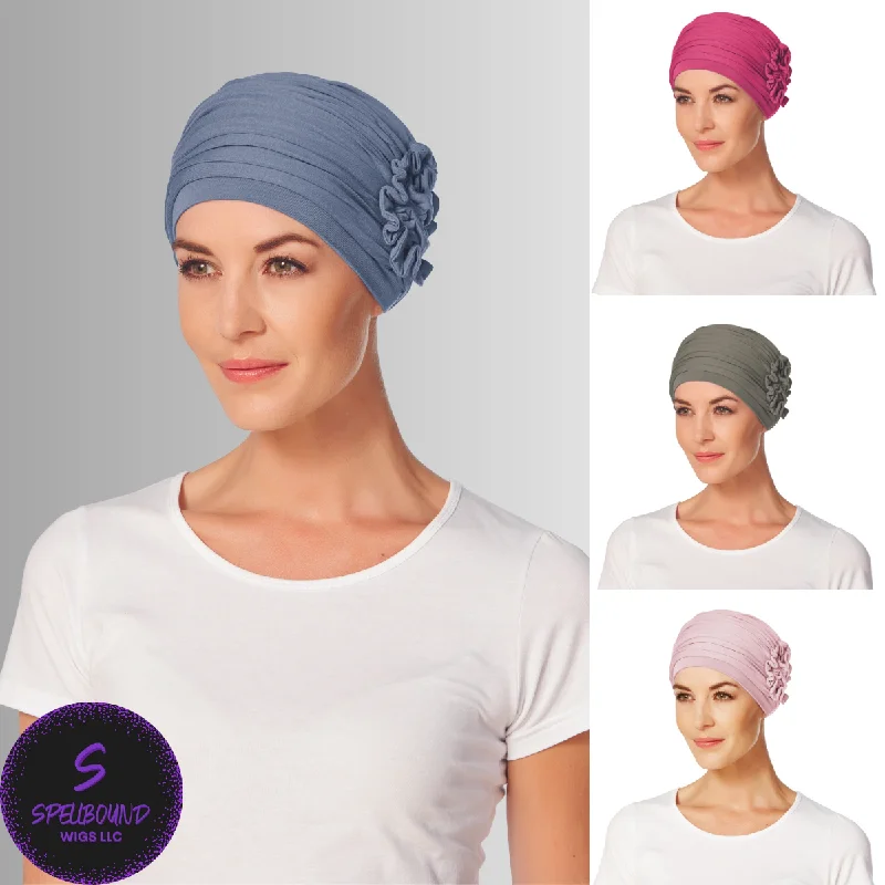 Medium - length wig with a straight texture for a sleek and modern lookLotus Turban - Christine Headwear Collection