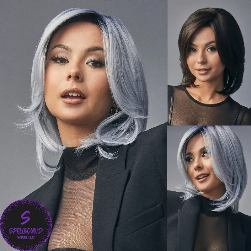 Medium - length wig with a curly texture for a bold and stylish choiceLuxe Sleek in Milky Opal-R - Muse Collection by Rene of Paris ***CLEARANCE***