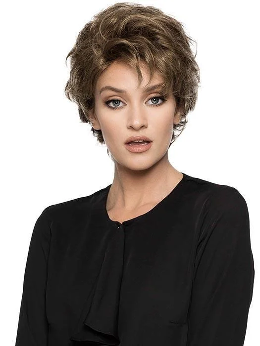 Heat - resistant short wig for easy styling with hot toolsM. Nicole by Wig Pro | Short Synthetic Lace Front Wig | CLOSEOUT