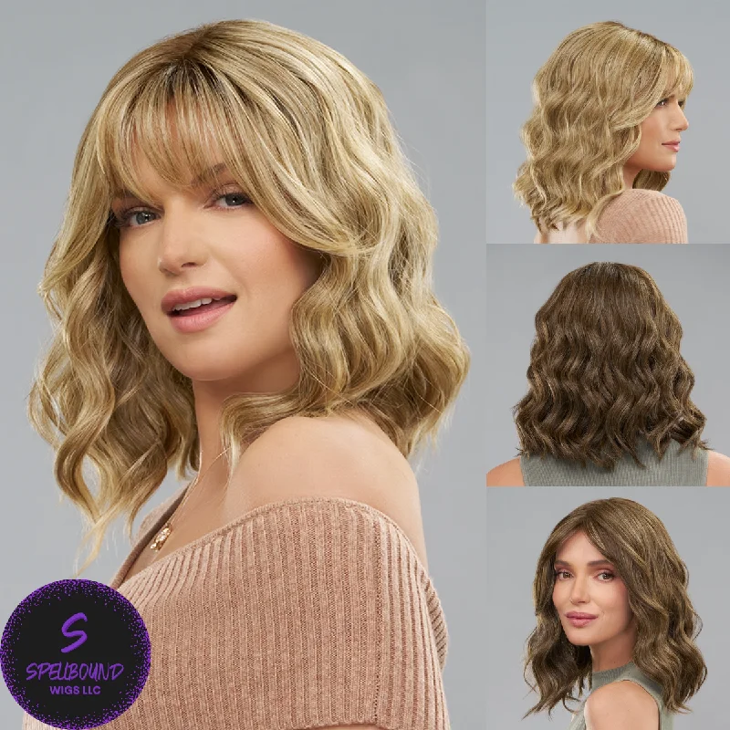 Medium - length wig with a platinum - blonde color for a bold and trendy lookMaeve - HD Synthetic Wig Collection by Jon Renau