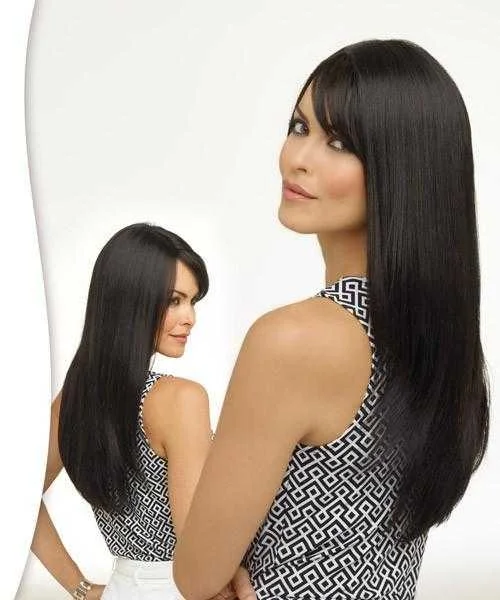 Long - length wig with a heat - resistant formula for easy styling at homeMcKenzie (Mono) Wig