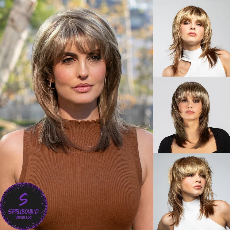 Medium - length wig with a honey - blonde color for a warm and sunny appearanceMiranda - Synthetic Wig Collection by Envy