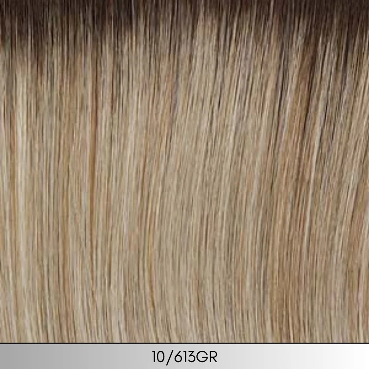 10/613GR - Light ash blonde with platinum blonde highlights and medium brown roots