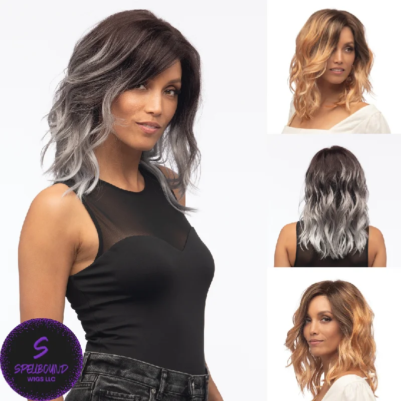 Medium - length wig with a side - swept bang for a sophisticated lookOcean - Naturalle Front Lace Line Collection by Estetica Designs