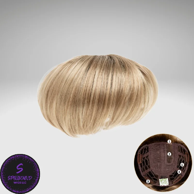 Medium - length wig with a pre - bleached knot for a natural - looking scalpPart The Crowd Topper - Synthetic Topper Collection by Envy