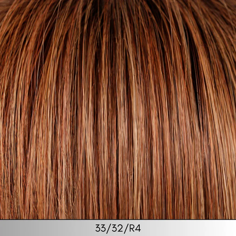 33/32/R4 - Dark Auburn Blend Rooted Dark Brown