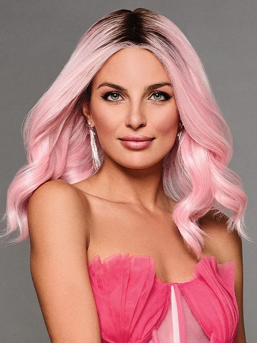 Adjustable - cap long - length wig for a comfortable fitHow Pink It Is | Heat Friendly Lace Front (MonoPart) Synthetic Wig by Hairdo