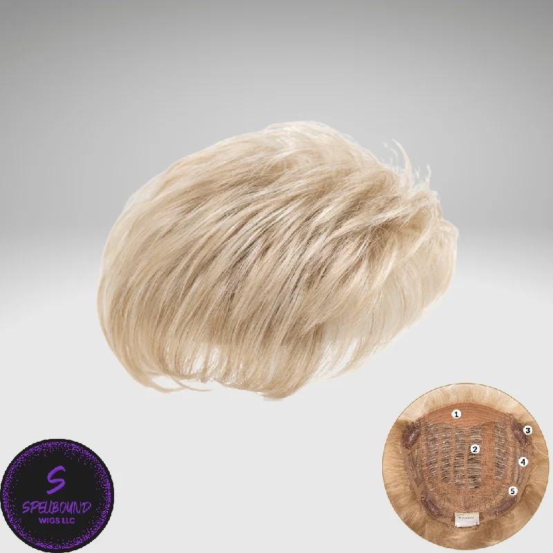 Medium - length wig with a side - part for a more flattering lookPouf Positive Topper - Synthetic Topper Collection by Envy