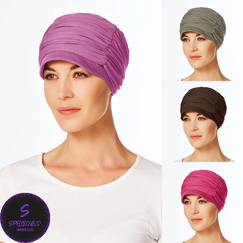 Medium - length wig with a wispy fringe for a soft and feminine lookPrana Turban - Christine Headwear Collection