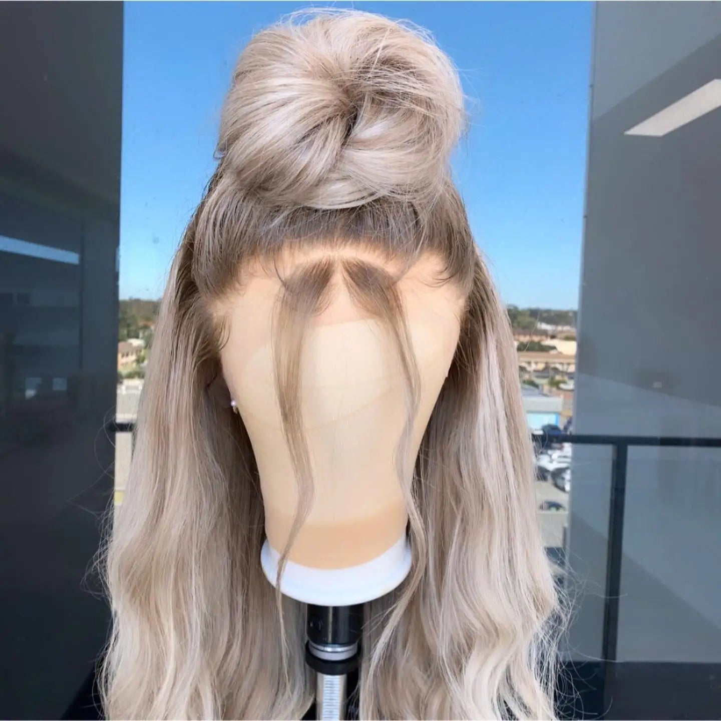 Long - length wig with a honey - blonde color for a warm and sunny appearancePreplucked Glueless Body Wave Long Ash Blonde Wig