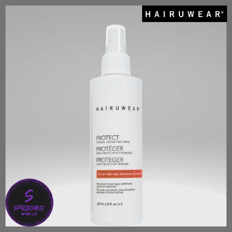 Medium - length wig with a natural - looking root for a more realistic lookPROTECT Thermal Protectant Spray for Synthetic Hair by HairUWear