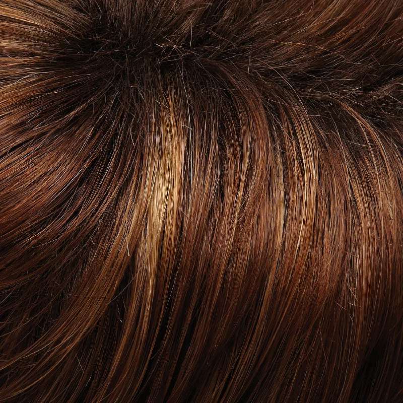 30A27S4 | Shaded Peach | Med Natural Red & Med Red-Gold Blonde Blend, Shaded w/ Dk Brown