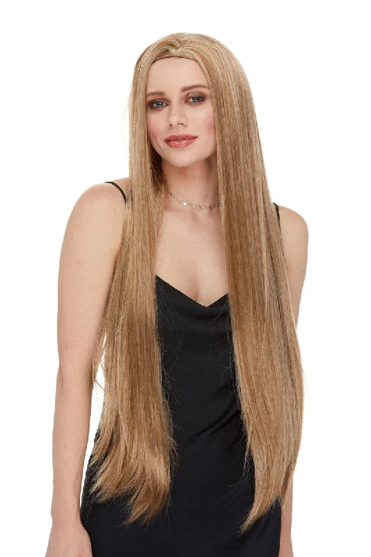 Long - length wig with a pre - bleached knot for a natural - looking scalpMisty <br>Synthetic Wig