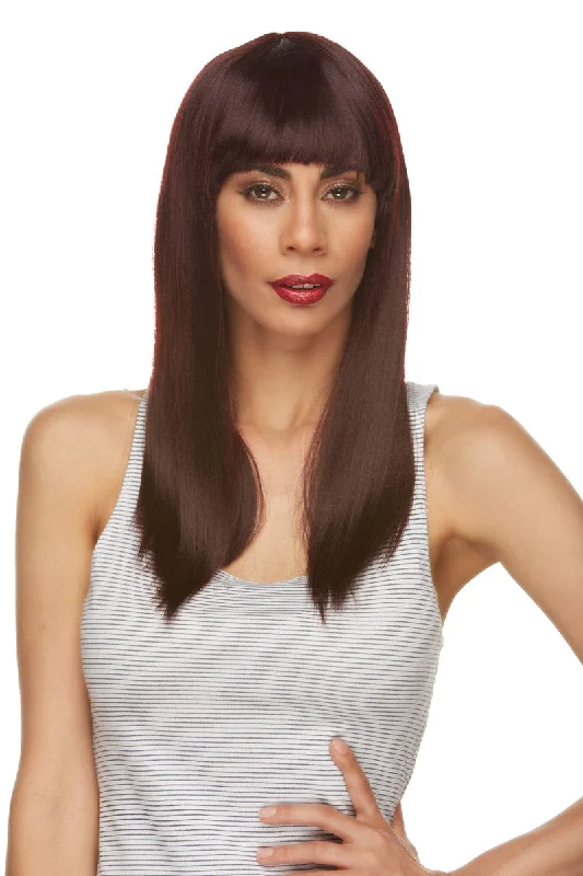 Long - length wig with a side - part for a more flattering lookNadine <br>Synthetic Wig