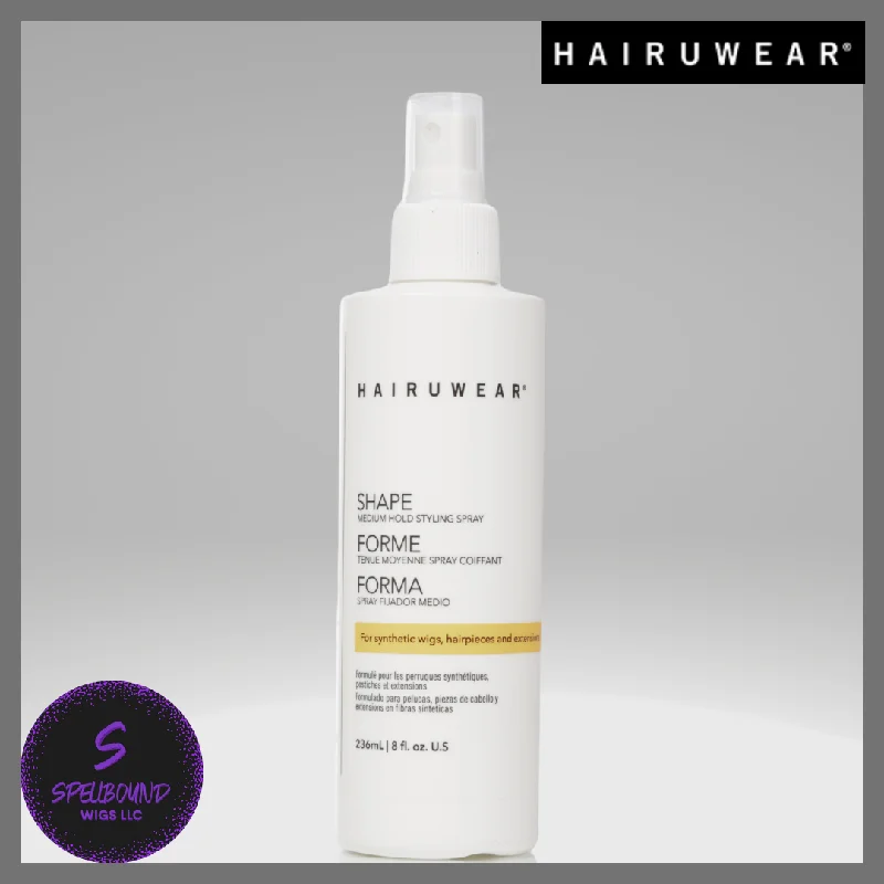 Medium - length wig with a pre - bleached knot for a natural - looking scalpSHAPE Medium Hold Pump Hair Spray for Synthetic Hair by HairUWear