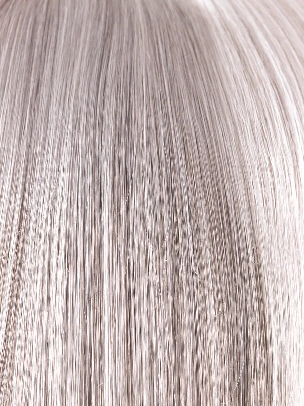 Silver Stone | Silver medium brown blend that transitions to more silver then medium brown then to silver at the front