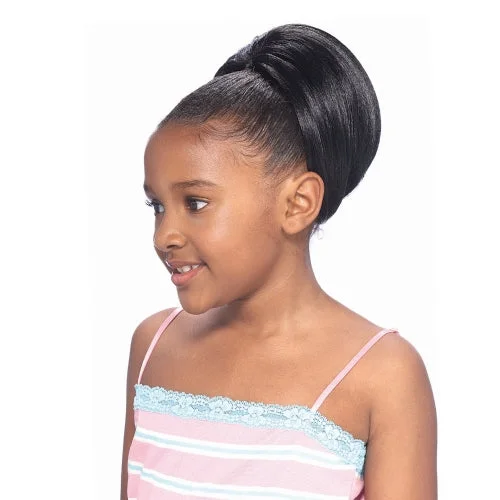 Human hair ponytails with a natural shine for a luxurious lookSynthetic Kid's Ponytail Glance Emma