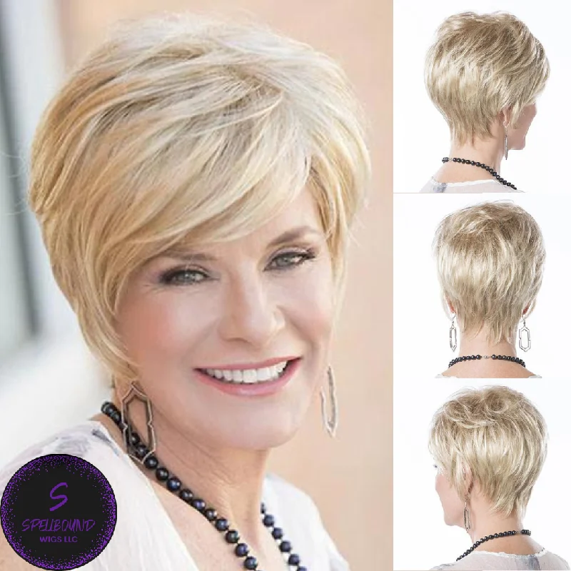 Short wig with a pre - plucked hairline for a more natural lookDynasty Wig - Shadow Shade Wigs Collection by Toni Brattin